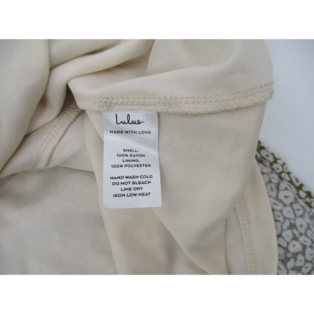 Lulus Womens Dress Small V Neck Open Back Lined Short Sleeves Casual Preppy New